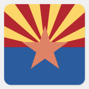 Etiqueta da bandeira do estado da arizona