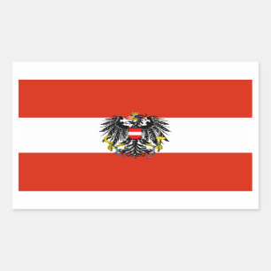 Etiqueta da bandeira do estado de Áustria