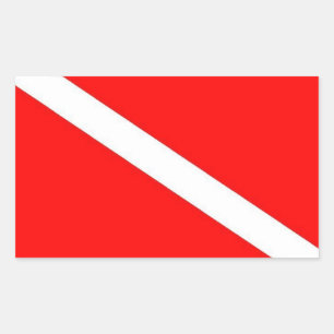 Etiqueta da bandeira do mergulho