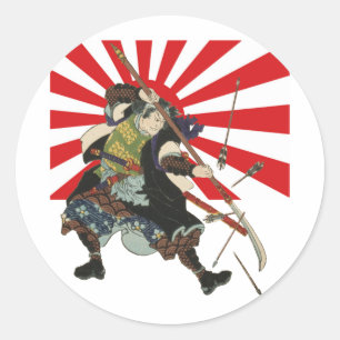 Etiqueta da bandeira do samurai