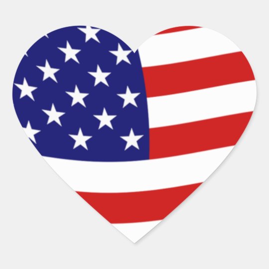 Etiqueta da bandeira dos Estados Unidos da América Adesivo Coraç u00e3o Zazzle Aparador Tagalog ~ Etiqueta da bandeira dos Estados Unidos da América Adesivo Coraç u00e3o Zazzle