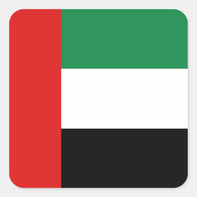 Etiqueta da bandeira dos UAE (Frente)