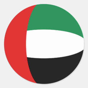 Etiqueta da bandeira dos UAE Fisheye