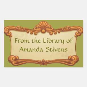 Etiqueta da biblioteca do sinal do vintage