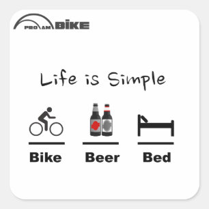 Etiqueta da bicicleta - vida é simples - biciclet