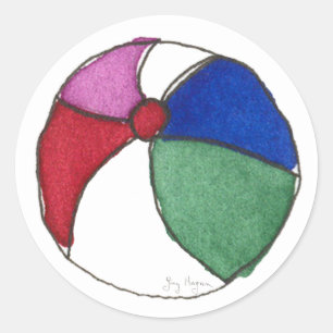 Etiqueta da bola de praia