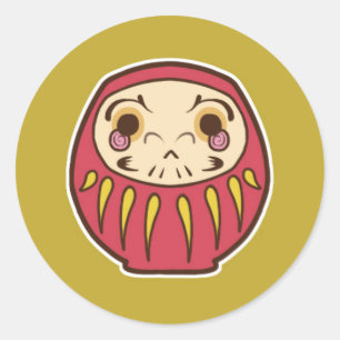 Etiqueta da boneca de Daruma