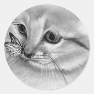Etiqueta da borboleta do gatinho