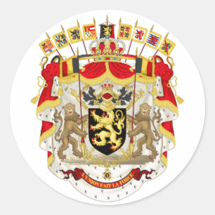 Etiqueta da brasão de Bélgica