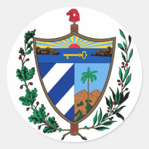 Etiqueta da brasão de Cuba