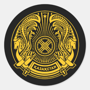 Etiqueta da brasão de Kazakhstan