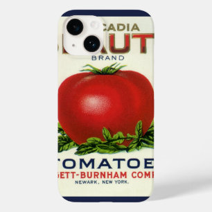 Etiqueta da caixa da fruta do vintage, tomates da