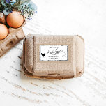 etiqueta da caixa de ovos da fazenda vintage<br><div class="desc">Atualize sua casa ou fazenda familiar com este lindo adesivo de caixa de ovo que mancha de café com ilustração de galinha. Personalize com seu próprio nome de família e certifique-se de fazer check-out de nossa loja para obter mais itens desta coleção e escolher entre diferentes cores que atendam às...</div>
