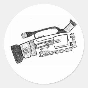 Etiqueta da câmara de vídeo do Scribble