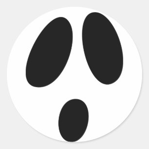 Etiqueta da cara do fantasma
