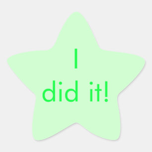 Etiqueta da carta da tarefa "eu fi-la! "