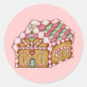 Etiqueta da casa de pão-de-espécie do Natal