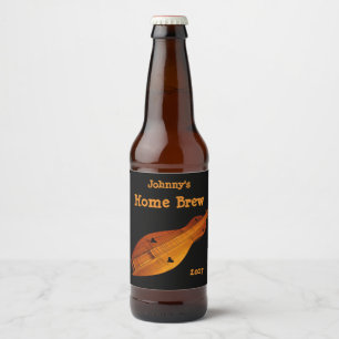Etiqueta da cerveja da música do Dulcimer