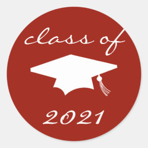Etiqueta Da Classe 2021 (Boné de formatura Maroon