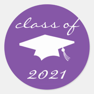 Etiqueta Da Classe 2021 (Boné de formatura Roxo)
