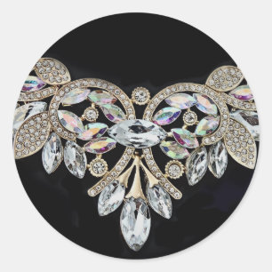 Etiqueta da colar de diamante