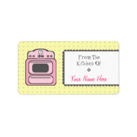Etiqueta da cozinha - Pink Retro Stocks