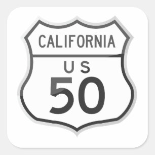 Etiqueta da estrada dos E.U. 50 Califórnia Lincol