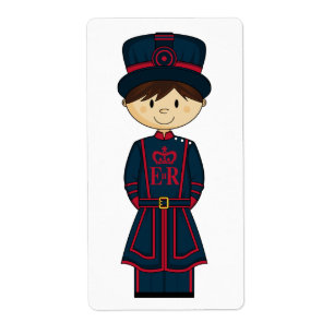 Etiqueta da etiqueta da guarda do Beefeater