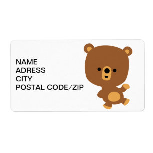 Etiqueta Da "etiqueta de transporte bonito de Avery do urso