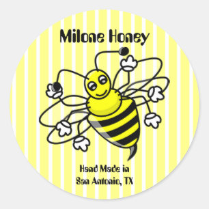 Etiqueta da etiqueta do mel da abelha do mel