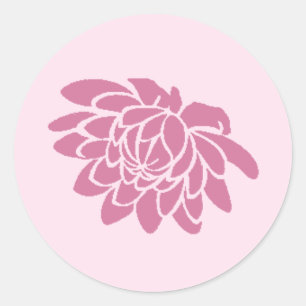 Etiqueta da flor de Lotus (rosa)