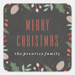 Etiqueta da folha do inverno - carvão vegetal