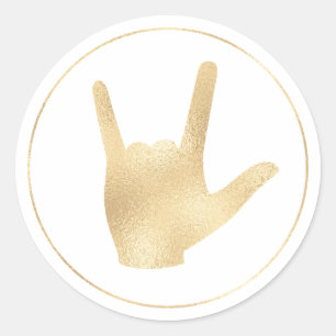 Etiqueta da folha Dourado do falso do linguagem