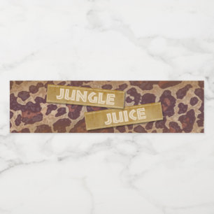 Etiqueta da garrafa de água do partido do safari