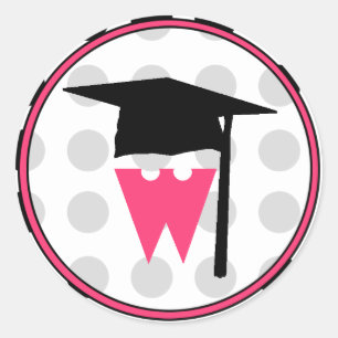 Etiqueta da graduação - etiqueta Monogrammed das