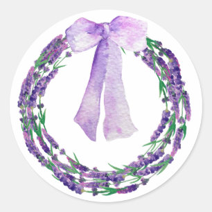 Etiqueta da lavanda da aguarela