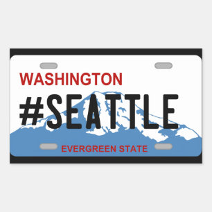 Etiqueta da licença de Washington Seattle