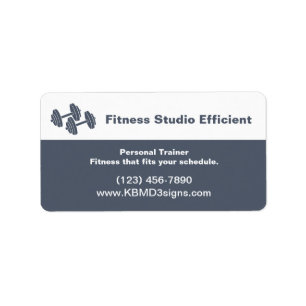 Etiqueta da Linha de Nome do Estúdio de Fitness En