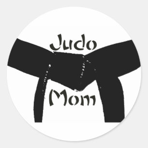 Etiqueta da mamã do judo do cinturão negro das