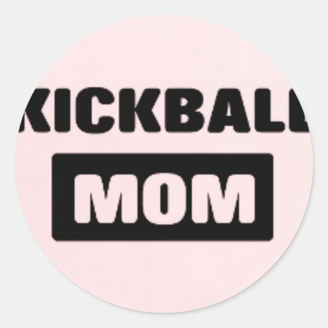 etiqueta da mamã do kickball (Frente)