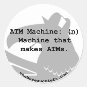 Etiqueta da máquina do ATM