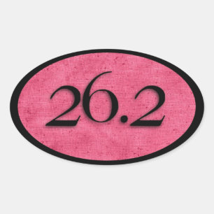 Etiqueta da maratona do rosa 26,2 por Vetro