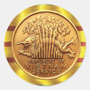 Etiqueta da medalha de serviço de Vietnam