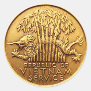 Etiqueta da medalha de serviço de Vietnam