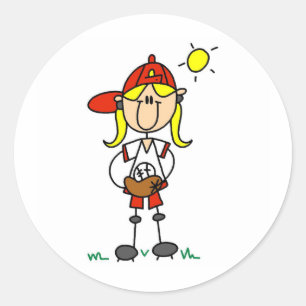 Etiqueta da menina do softball