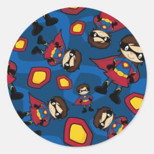 Etiqueta da menina do super-herói