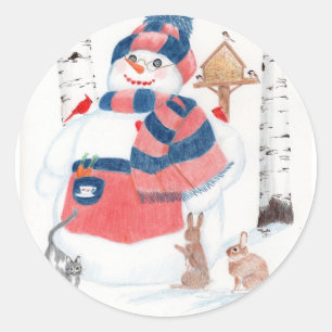 Etiqueta da mulher da neve