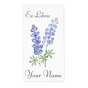 Etiqueta da placa de livro dos Bluebonnets de