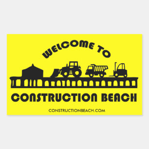 Etiqueta da praia da construção