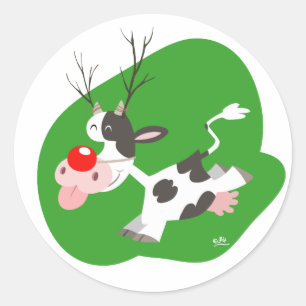 Etiqueta da rena do Natal